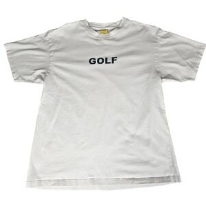 Golf Wang Basic Logo T-Shirt White Black Font Men's Size Large Tyler The Creator